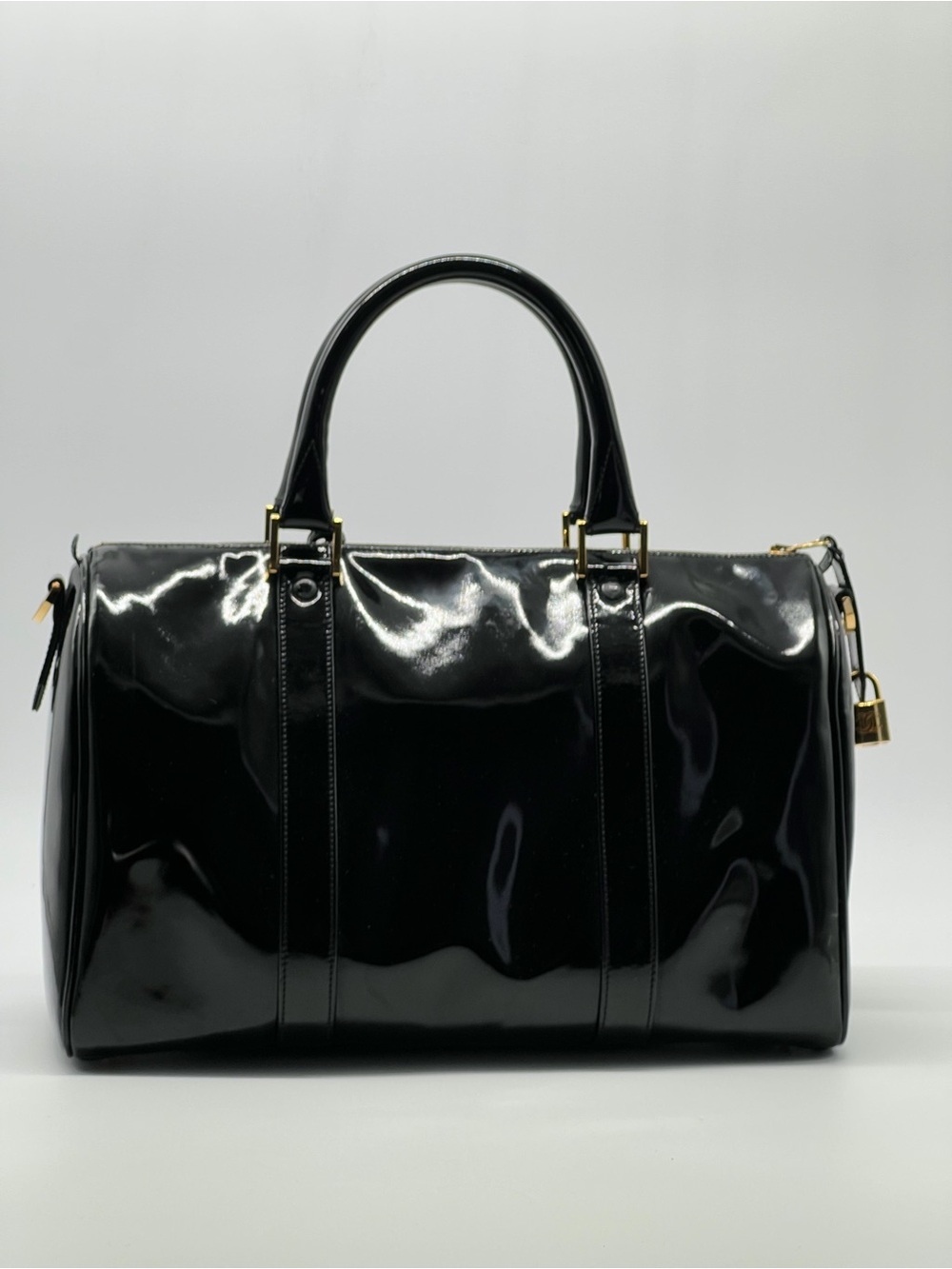 CHANEL VINTAGE PATENT BOSTON BAG - Picture 3 of 15